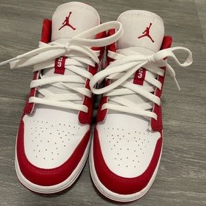 Jordan Low 1 Gym Red White (GS) size 5.5
